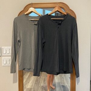 Lot of 2 - Lululemon Henley Shirts - Size Large